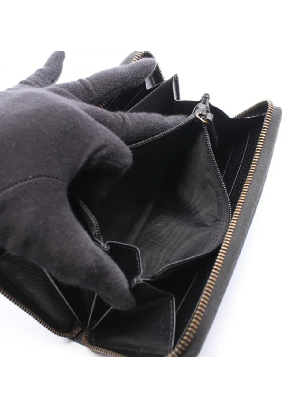Gucci Round Wallet GG Marmont Black Leather